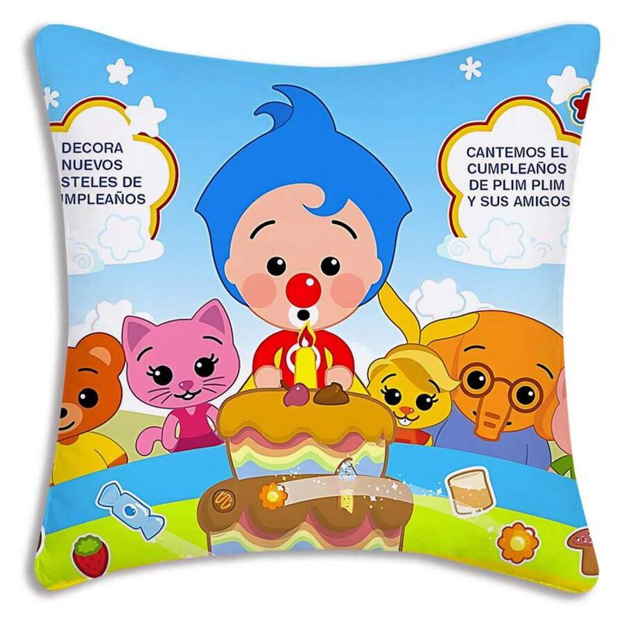 20251pc Pillow Covers Cartoon Anime P-Plims Plim Sofa Decorative Home Double-Sided Printing Short Plush Cute Cushion Cover