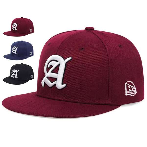 Unisex Personality A Letter Embroidery Hip-Hop Hats Outdoor Adjustable Casual Baseball Caps Sunscreen Hat Sports Cap