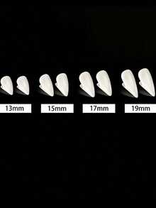 4 对万圣节吸血鬼僵尸假牙，恶搞假牙玩具，派对假牙，尖牙妆容，舞会假牙配件化妆道具，角色扮演派对吸血鬼牙套，万圣节礼物赠送他人 - 彩色 - 查看 15