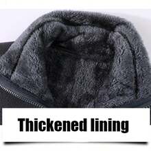 1pc Men's Reversible Fleece Sweatshirt, Casual Warm Versatile Jacket , Fall Winter - Dark Grey - View 5