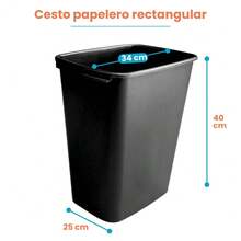 Plastic Trash Can For Outdoor And Indoor Use - Black - View 10