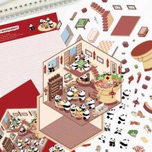 SCXXBSW 10 Styles Of Cartoon Scenery-Creating Stickers - 3D Cabins In A Miniature World, Stress-Relieving DIY Scenes, Parent-Child Interactive Handcraft Stickers, Children's Educational Stickers - Tweezers Included - Multicolor - View 14