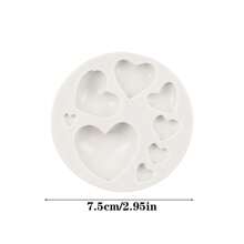 1/2 件多个心形硅胶模具、蜡烛模具、肥皂模具、树脂模具、DIY 软陶粘土滴胶装饰模具、手工装饰艺术工具