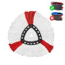 1/2/3/4/6 Đầu thay thế cây lau nhà xoay tương thích với /O-Cedar EasyWring Hệ thống 1 bình chứa Dễ dàng lắp ráp Miếng lau nhà thay thế có thể giặt và tái sử dụng cho nhà bếp Phòng tắm Dụng cụ vệ sinh Vật dụng vệ sinh Giáng sinh Halloween - Đỏ - Xem 14