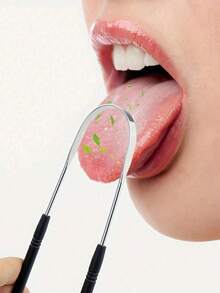 3/1 pieza, Rascador de lengua en forma de U para adultos, 1 rascador de lengua de acero inoxidable para reducir el mal aliento, productos de higiene masculina y femenina, herramientas de cuidado oral, sala de estar, familia, dormitorio, baño, suministros para el hogar, suministros de viaje, bodas, colas, cumpleaños, regalos para hombres, padres, amigos, Año Nuevo, accesorios, regalos divertidos (juego de varios piezas con colores aleatorios)