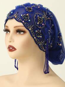 1 Chiếc Khăn trùm đầu Hồi giáo đính hạt ren mới dành cho nữ, Đa năng, Thời trang, Chất lượng cao, Thủ công, Mũ thoáng khí - Nhiều màu - Xem 14