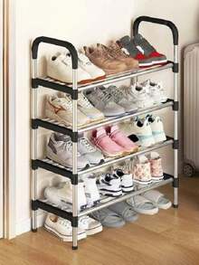 1pc Multi-Tier Adjustable Metal & Plastic Shoe Rack - Freestanding Shoe Storage Organizer, Suitable For Entryway, Hallway, Bedroom, Living Room - Easy Assembly, Space Saving Design, Fits Various Room Types,Christmas,Winter - Multifärgad - Visa 15