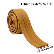 1 Roll 9.8cm X 2m Self-Adhesive Baseboard, Removable And Reusable Flexible Baseboard Trim, Suitable For Bedroom, Living Room, Dining Room, Wall Decor, Home Decoration