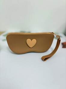 1个心形硅胶拉链眼镜盒收纳袋，防水防尘。多功能小型防尘杂物眼镜盒。硅胶材质保护镜片免受刮擦。时尚便捷的旅行手持硅胶眼镜袋。多种颜色可选，适合居家、工作、外出和旅行。也可作为首饰盒、收纳袋、化妆刷架、化妆刷收纳盒、香水收纳袋、手拿包、女士礼物、圣诞礼物、女士礼品创意、房间装饰等使用。 - 彩色 - 查看 19