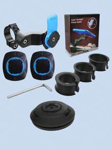 适用于摩托车和自行车的通用 360° 旋转手机支架 - 减震设计，带快速释放夹，适合 22-35 毫米车把，兼容 4 英寸–7 英寸智能手机、摩托车手机支架、自行车手机支架、360° 旋转自行车方向盘手机支架