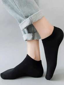 20 Pairs Of Men's/Women's Boat Socks, PlainColor, Anti Odor, Summer Ankle Socks, Casuaand Breathable Low Waisted Socks