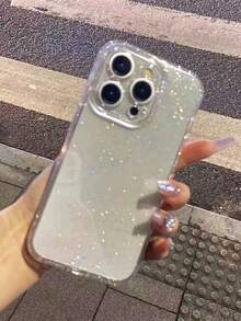 1 个透明穿孔 2.0 毫米厚星空闪光手机壳带挂绳，防震，兼容 11/12/13/14 Pro Max/Xs/Xr/11 Pro/11 Pro Max/12 Pro/12 Pro Max/13 Pro/13 Pro Max/7 Plus/14 Pro/14 Pro Max/14 Plus/7 Plus/8 Plus/8/Se2 防水防摔防刮 - 彩色 - 查看 6