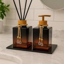 Luxury Lavatory Kit Glass Cube Diffuser + Soap + Tray