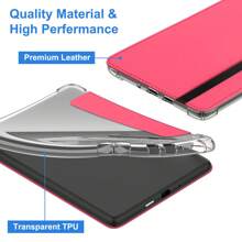 Capa Compatível com Kindle 6" 2022/2024/Kindle Paperwhite 6.8" 2021/Kindle Paperwhite 7" 2024 Lançado, Couro PU Premium + Capa Traseira de TPU Macio Transparente com Função Dormir/Despertar Automática para Kindle 2024/2022 11th Geração.