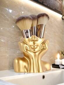 1pc Minimalist Female Beauty Face Makeup Brush Holder Vase, Suitable For Home Decor, Bedroom, Office, Students, Storage, Wedding, House Decor, Jewelry Organizer, Party Decorations, Great Gift For Friends And Family,Makeup Bag,Travel Essential - Multicolor 1 - View 16