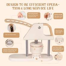 3-In-1 DIY Pin Button Maker Machine With 300 Button Parts - Badge Press For 25/32/58mm Sizes - Pink - View 3