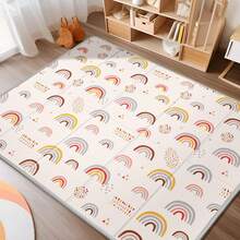 Extra Large Play Mat For Baby, 0.8 Inch Thick , Reversible Foldable Baby Play Mat, 79" X71" Waterproof Foam Floor Baby Crawling Mat, Portable Playmat For Infants, Toddler, Kids, Rainbow - 圓圈 - 查看 1