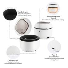 Foreverlily Mini Wax Hair Removal Kit - Designed For Nose, Ear And Eyebrow Hair (Wax Not Included) - Black - View 7