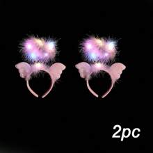 各种发光头带，仙女照片闪光头带灯，适合黑暗中发光的霓虹狂欢派对，适合女性、成人、生日、万圣节、圣诞节礼物、派对用品 - 天使髮箍 - 查看 16