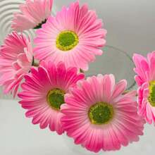 1 件/3 件/5 件人造雏菊花，假非洲雏菊花束，适用于派对、家居、厨房、花园、婚礼装饰（新款或旧款随机）