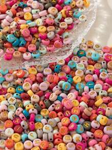 120/260 Stücke 7*4mm bunte Buchstaben Buchstaben Perlen, für DIY Armband, Halskette, Ohrring Schmuckherstellung Set