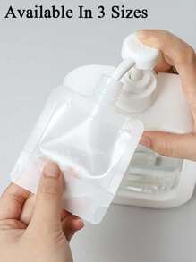 QINBEIYOU 3pcs/Set (S+M+L) Travel Lotion Separate Bags, Designed For Organizing Lotion, Shower Gel, Shampoo, Facial Cleanser, And Cosmetics During Travel Or Business Trips, Easy To Carry And Reusable,The Capacity Is Available In 30ml, 50ml, And 100ml