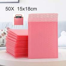 Pink Padded Mailing Envelope Self-Sealing Bubble Transport Bag Protective Packaging For Shipping And Mailing - 15*18CM - View 5
