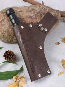 Vaina de espada de PU estilo medieval retro, accesorio de espada grande de espadachín con cinturón de caballero para fiestas de rol y Halloween - B - Ver 1
