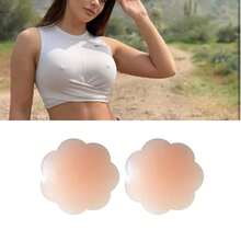 Sticky Bra Invisible Push-Up Breast Lift Silicone Backless Nipple Covers Self Adhesive Strapless, Eusable Lifting Nipple Covers: Strapless, Invisible, Self-Adhesive Breast Pasties For Women's Lingerie - Elevate Your Chest Line With Elegance,Travel Essentials,Beach Essentials,Cakes Nipple Cover,Pad,Sticky Bra,Summer,Sports Bras For Women,Silicone Adhesive Calf Pads,Nipple Covers For Women,Nipple Covers,Pasties,Pasties Nipple Covers,Nipple Pads,Nippies,Nipple Cover,Nipple Pasties, Nipple Cover,Silicone Nipple Covers Reusable,Breast Enhancement,Breast Enhancement Patch,Push Up Pads,Silicone Nipple Covers,Reusable Nipple Covers For Women,Cakes Nipple Cover,Hydrogel Nipple Pads,Nipple Tape,Nipple Cover,Silicone Nipple Covers Reusable,Nippies Nipple Cover,,1 Pair - Beige - Voir 2