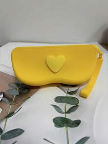 قطعة واحدة من حافظة نظارات من السيليكون مع سحاب، علبة نظارات شمسية. حقيبة تجميل متعددة الاستخدامات ذات سعة كبيرة، حقيبة تخزين، كيس تخزين، حقيبة للأشياء الصغيرة، مع حبل معلق للتعليق. يمكن أن تحتوي على نظارات، فرش مكياج، طلاء أظافر، قطع نقدية صغيرة، سلاسل مفاتيح، كابلات بيانات، إلخ. مناسبة للسفر والمنزل والمدرسة والتنقل. هدايا للنساء، هدايا عيد الميلاد، أفكار هدايا للنساء