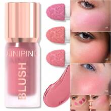 AINIPINK 1 件装液体腮红 - 轻盈优质，可叠加自然红晕，带有浆果色调，质地柔滑，适合脸颊和眼周，持久闪亮效果 - 非常适合情人节和母亲节的礼物 - 彩色 - 查看 2