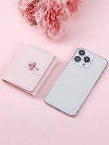 Multifunctional Solid Color Wallet, Trifold Premium Feel Purse, Cute Short-Style Ins-Style Women's Coin Purse - Multicolor - View 4