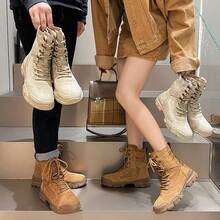 Men High-Top Leather Riding Boots