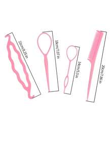 Elegant Braiding Tool Kit - 4pcs, Hair Removal Needles, Double Hook Styling Accessories For Charming Hairstyles