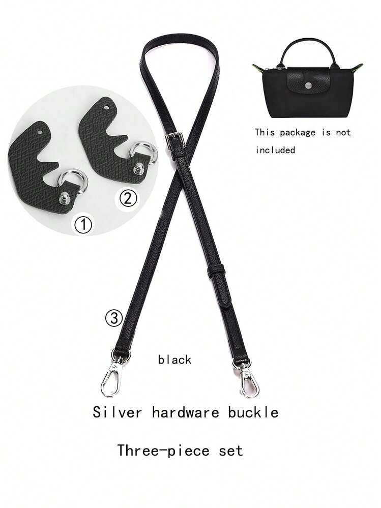 钱包带手提包斜挎可调节肩带转换包带及配件可自由更换搭配 - 黑色 - 查看 18