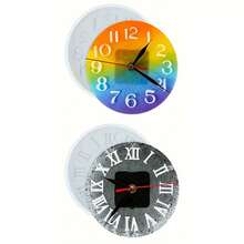 Premium Round Silicone Resin Clock Mold - 1PC Zodiac/Roman Numerals/Numbers/Cutout Design - DIY Epoxy Clock Making Kit For Wall Decor - Non-Stick & Bubble Free Home Decoration Craft Mold - White - View 6