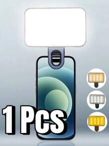 3 bucăți de lumină inelară reglabilă pentru selfie în 3 culori, potrivită pentru telefon mobil, cameră, videoconferință, lumină de umplere pentru streaming live, laptop, machiaj și selfie cu clip, lampă LED mini portabilă, reîncărcabilă USB