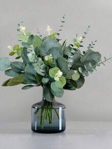 60pcs Eucalyptus Leaf Stem, Fake Greenery Sprigs With Berries For Wedding Flower Vases, Bouquets, Home Floral Decor, Arrangements, 3 Kinds Mixed Artificial Eucalyptus Leaves Stems Bulk Fake Silver Dollar Eucalyptus Greenery Decoration Faux Eucalyptus Plant Branches For Wedding Floral Centerpiece Flower Arrangement Gifts Birthday Graduation - Green - View 5