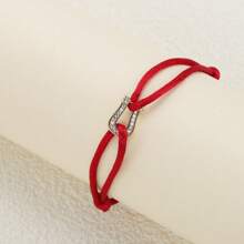 1 pieza Brazalete de metal con herradura de moda y cristales, brazalete con amuleto de la suerte adecuado para uso diario y como regalo para ocasiones festivas