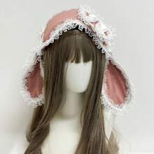 1pc/Set Women's Colorful Butterfly Decor & Wide Lace Headband Hair Accessories, Suitable For Daily Wear And Cosplay, Cute Style, Made Of Polyester And Spandex Halloween Valentine's Day