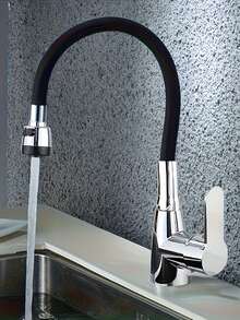 360° Swivel Flexible Kitchen Faucet - Single Handle Hot And Cold Water Mixer Tap, Polished Chrome Surface, Ceramic Valve And Base Mount, Suitable For Modern Kitchen/Bathroom - Multicolor - View 2