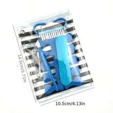 6 Stücke Maniküre-Werkzeug-Set: Nagelfeile, Fingerspreizer, Nagelhautschere, Nagelknipser, Formung & Polieren