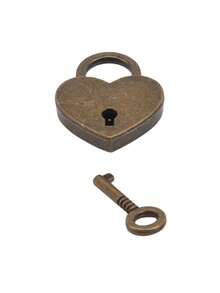 1 件心形金属挂锁（带钥匙），迷你心形挂锁，旅行心形锁，迷你锁（带钥匙），适用于珠宝盒 - 彩色 - 查看 11