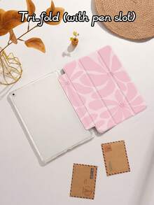 Kingsung 简约撞色花卉图案平板电脑保护套，兼容 iPad 9.7/10.2/10.5/10.9/12.9/Pro 11（第十代）、Galaxy Tab S6 Lite 10.4、Kindle Paperwhite（第十二代，2024 年）、Kindle（第十一代，2022 年）、Kobo Clara Colour，柔软防震，智能支架/自动唤醒/睡眠功能 - 彩色 - 查看 5