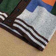 Cardigan Sweater For Men Knitted Long Sleeve Sweaters With Buttons - Ks06grey - Xem 7