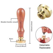 New1  Letter L Wax Seal Stamp 25mm Vintage Alphabet Initial Sealing Wax Stamps Retro Removable Brass Head  Wooden Handle For Wedding Invitations Envelope Thanksgiving Christmas Halloween Party - 影像顏色 - 查看 2