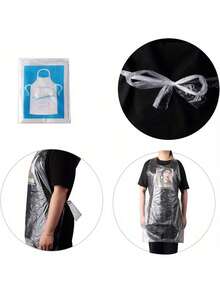 20件装透明PET围裙，成人尺寸透明塑料围裙 - 防水，非常适合烹饪、服务、烧烤等 - 适用于厨师、家庭厨师和餐饮服务人员 - 厨房和户外使用皆宜 - 乔迁和节日送礼佳品 - 彩色 - 查看 3