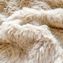 1/2pcs Camel Faux Rabbit Fur Pillow Cover, Suitable For Sofa Decor, Bed Pillow, Zipper Closure, Soft & Smooth Plush Texture, Cozy Feel - Camel - View 6