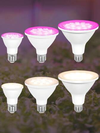 Bombilla de luz LED verde de 15W para crecimiento de plantas, casquillo E27/E26, luz solar AC100-277V, lámpara profesional para cultivo en invernadero, sistema hidropónico, 10W rosa para relleno, 110V/220V para interior, vegetales, frutas, flores en maceta, semillas, suculentas, cactus, musgos, plántulas, 7W