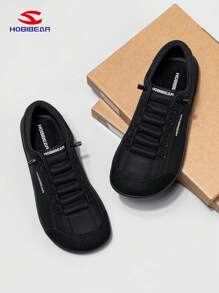 HOBIBEAR Wide Toe Box Barefoot Shoes One Stirrup Men Women Minimalist Breathable Comfortable Trail Running Walking Shoes PU Leather Surface - All Black - View 2